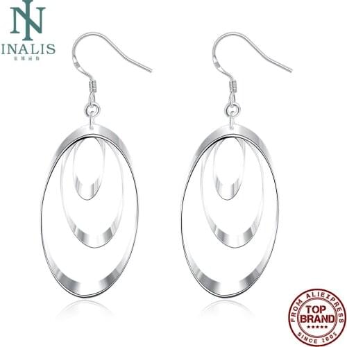 INALIS silvering Drop Earrings For Women Fashion Design Earrings Silvering Earrings Romantic Anniversary Gift Trend Hot Sale