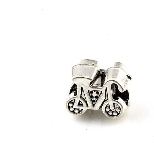 100Pcs Metal Bike Loose Spacer Beads For Jewelry Making, Big Hole 4.5mm Findings Bracelet Necklace DIY D-78