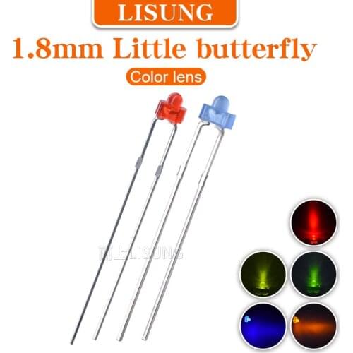 1000pcs/Bag Diodes Light 1.8mm Led Red Yellow Blue Green White Orange Diffused Clear Lamps Diode Assorted Kit