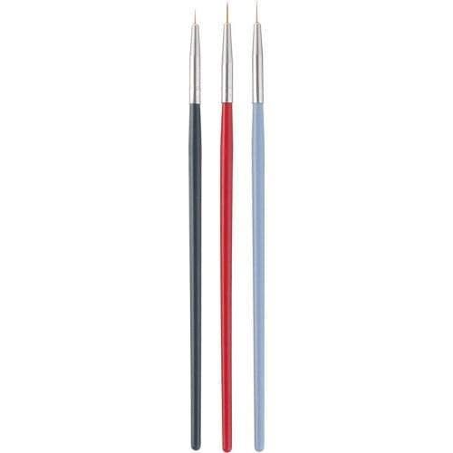 3pcs Nail Art Liner Painting Pen DIY Acrylic UV Gel Brushes Drawing Kit Flower Line Grid French Design Manicure Tool T0412