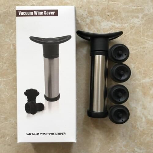 48sets/lot Wine Stopper With Vacuum Pump Bar Tools Air lock Aerator Bottle Stopper Keep Wine Fresh Saver Sealing With Retail box