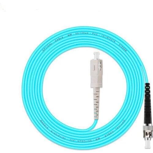 5pcs SC/UPC-ST/UPC Simplex fiber optic patch cord OM3 10G Multimode fiber optic cable PVC Jacket