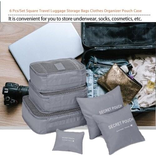 6pcs/Set Of Travel Bag Clothes Luggage Storage Bag Quilt Blanket Storage Bag Suitcase Bag Packaging Waterproof And Durable