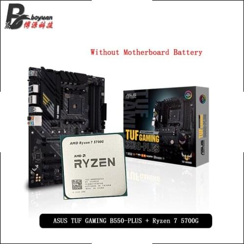 AMD Ryzen 7 5700G R7 5700G CPU + ASUS TUF GAMING B550 PLUS ATX Motherboard Suit Socket AM4 All new but without cooler