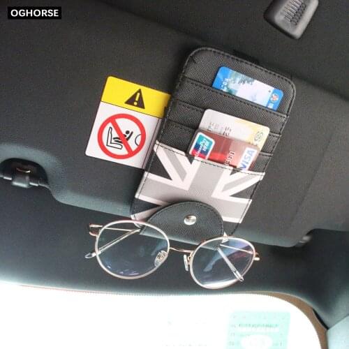 Car Sun Visor Card Package Holder Multifunction In-Car Pocket Organizer Pouch Bag Pocket For MINI Cooper models Accessories