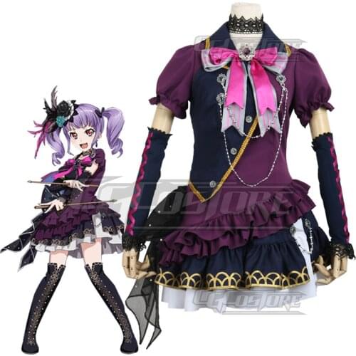 Bang Dream! Udagawa Ako Cosplay Costume Anime Purple Dresses Christmas Halloween Free shipping CG163