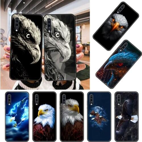 Phone Case For Samsung Galaxy A 50 51 71 70 80 7 5 10 40 20 30 41 21 S E Black Cover Funda 3D Bumper Silicone Fierce Eagle