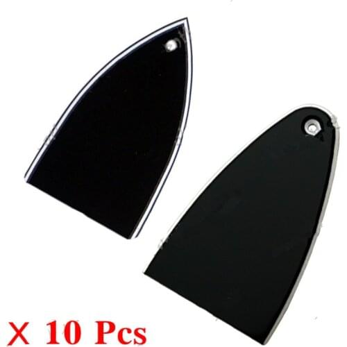 10Pcs/lot Black Plastic 1 Hole Bass Guitar Truss Rod Cover Plate 2 Size for choose guitar accessories