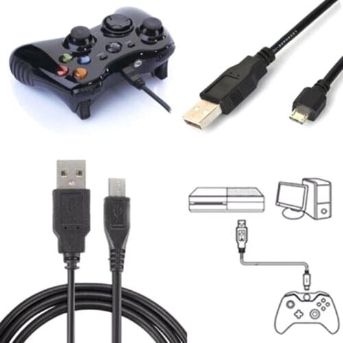 Black 1M USB Charging Data Charger Cable Play Charging Cord Line For Sony Playstation PS4 4 Wireless Controller Cable