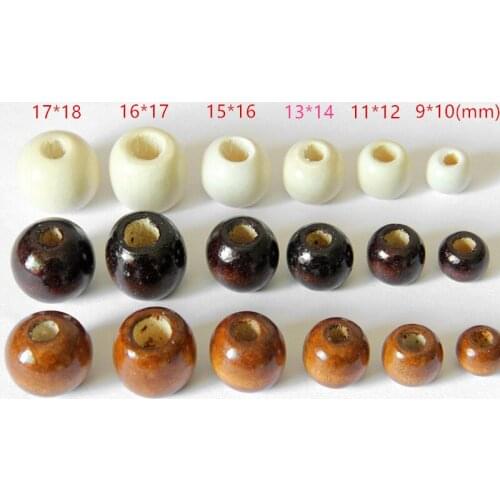 50pcs/lot Three Colors Wood Beads Handmade Beaded Processing Jewelry accessories