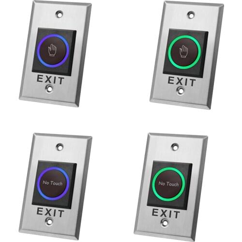 NO NC COM Long Type Metal No Touch Contactless Infrared Door Exit Button for Access Control System