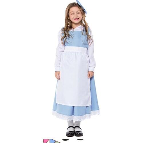 Halloween Party Costume Housemaid Cosplay Adults and Kids Cosplay Dance Costume Headwear Outfits
