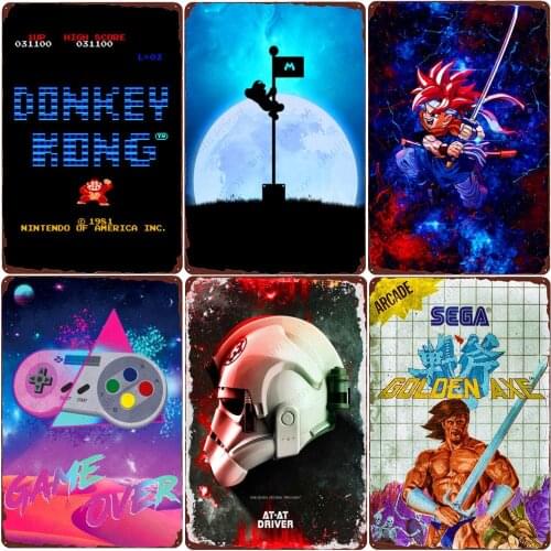 Canvas Painting Video Game Vintage Gamer Home Decoration Fc Game Gamepad Wall Poster Gift for Kid Men Living Room Decoration