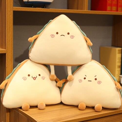 Kawaii Sandwich Cake Plush Toy Stuffed Cute Plush Pillow Cushion Bread Doll Kids Baby Girls Birthday Gift