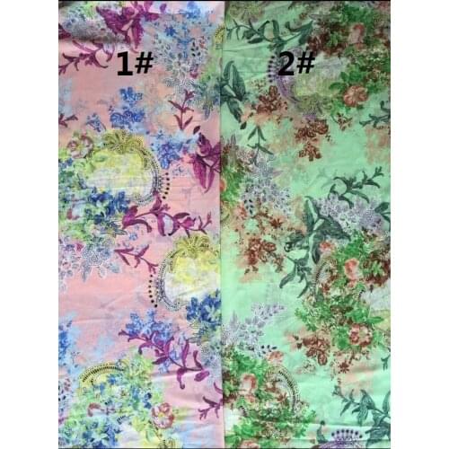 145cm width 75D printed chiffon fabric flowers pattern for summer clothes and dress CH-007
