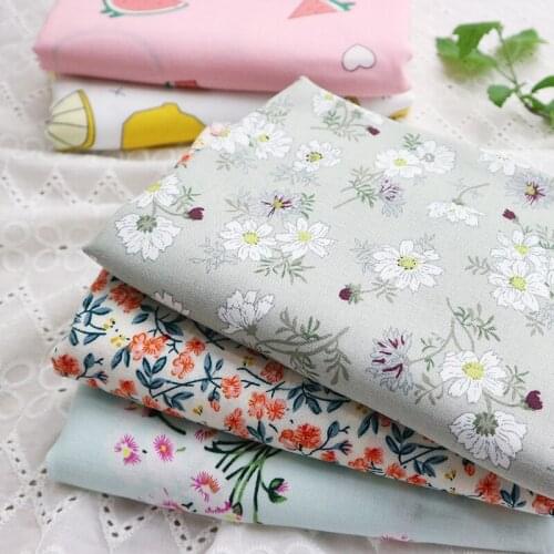 Cartoon Anime Floral Fabric Cotton Clothing Brocade Childrens Pajamas Printed Dress Sewing DIY Strawberry Christmas 100
