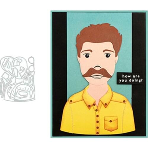 ZY 2021 New Arrival Presell man Clear Stamps And Dies for DIY Scrapbooking/photo album Decorative Embossing DIY Paper Cards