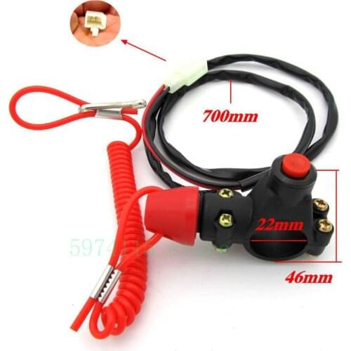 Off Tether Safety Stop Kill Switch Push Button For 2 Stroke Mini Moto Dirt ATV Quad 4 Wheeler Minimoto Pocket Bike