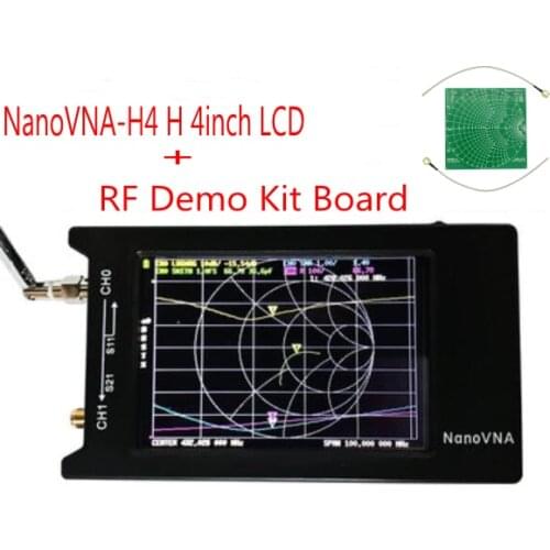 NanoVNA-H4 H 4inch LCD/VNA Vector Network Analyzer +battery Original Hugen HF VHF UHF Antenna Analyzer + RF Demo Kit Board