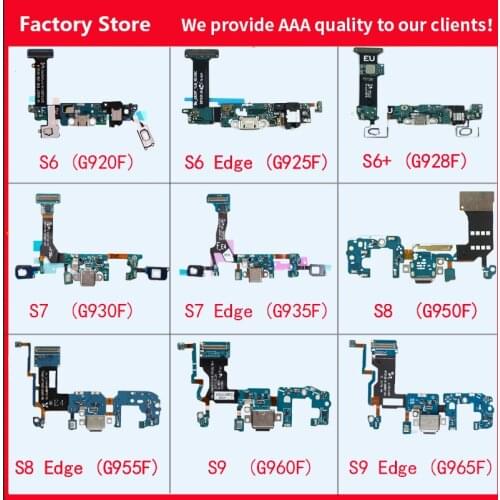Original Charging Port USB Charger Dock Board Flex For Samsung S6 S7 S8 S9 Edge Plus G920F 925 928 930 935 950 955 960 G965F
