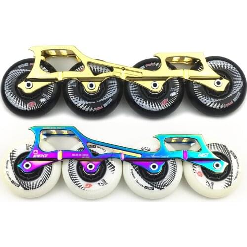 Rockered MST Slalom Inline Skate Base Rocking 243mm Frames 4*80mm Original Hyper +G Concrete Wheels 165mm Distance Basin Patines