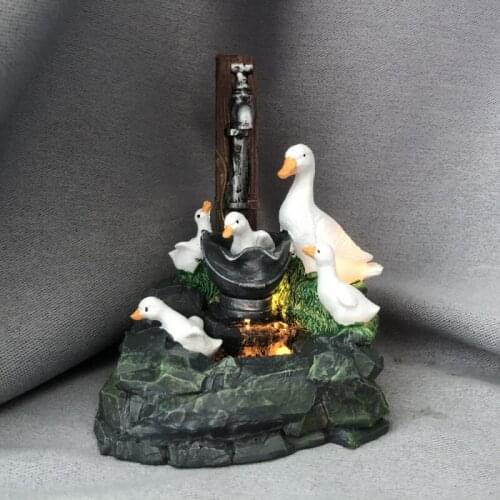 Resin Duck Statue Landscape Decoration Family Bath Patio Lighting Decor Outdoor Home Ornaments Handicraft Birthday Gifts 2021