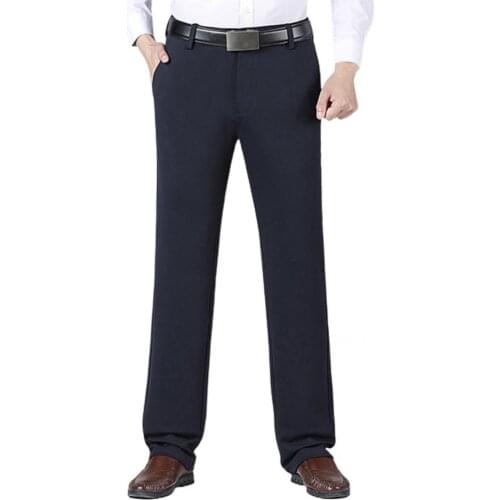 Popular Solid Color Straight Suit Pants Suit Pants Comfy All Match