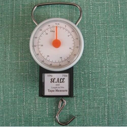 22kg Portable Hanging ABS Plastic Scale Fishing Hook Said Weighing Kitchen With Tape Measure Fish scales Home USE