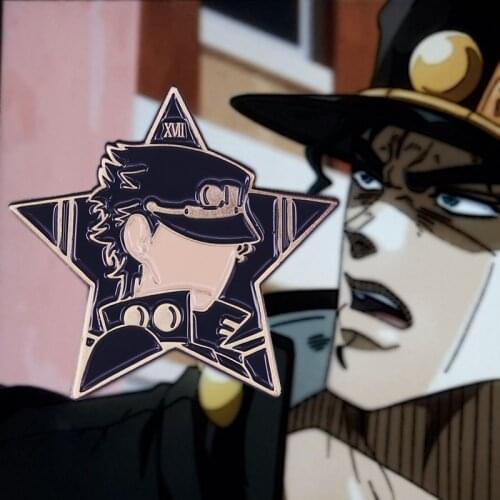 JoJos Bizarre Adventure Pin Cool Anime Boy Jotaro Kujo Stardust Crusaders Badge "What a pain..."