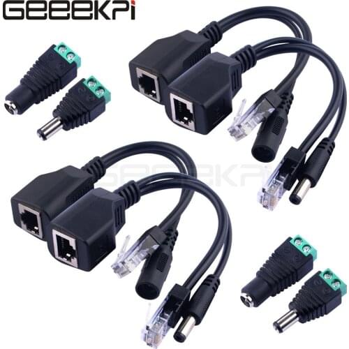 POE Splitter POE Injector Cable POE Splitter Cable Ethernet Adapter 5V-48V For WLAN Routers Switches Security Monitoring