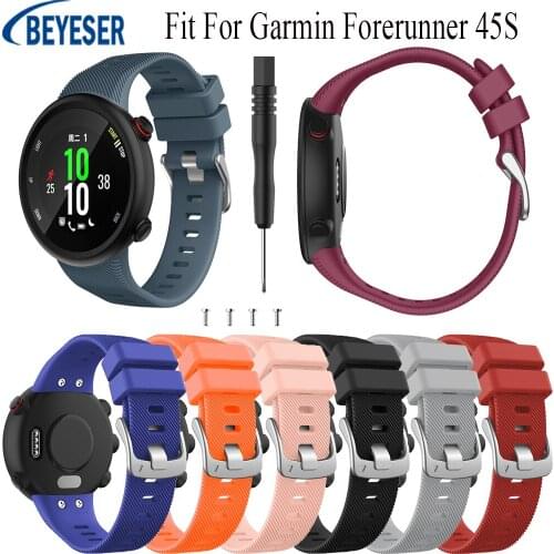 New Many colors Wristband 18mm Band for Garmin Forerunner 45S silicone strap Replacement Smart watch Sport bracelet Accessories
