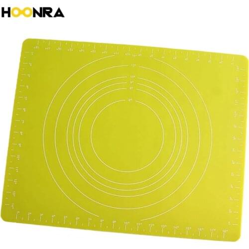 HOONRA 2mm Kneading Silicone Dough Mat Non-stick Silicone Mat Rolling Dough LIner Baking Mat Pizza Dough Large Size Pastry Tool