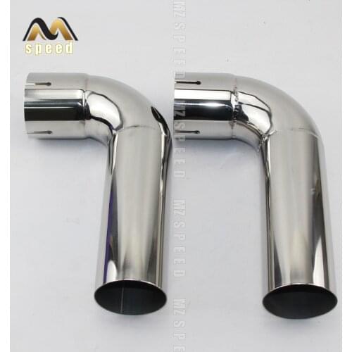 Car styling 90 degrees 54mm 66mm 73mm 76mm Exhaust pipe muffler tail pipe 304 stainless steel welding material