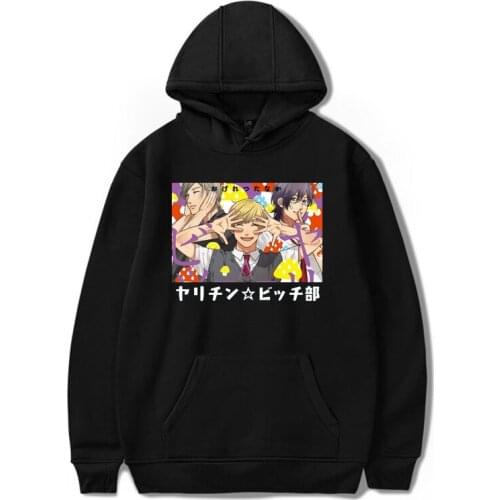 Japanese Anime Yarichin b Club Hoodies Aesthetics Man/Woman Unisex Sweatshirt Oversized Tops Fashion Pullover Harajuku Clothing