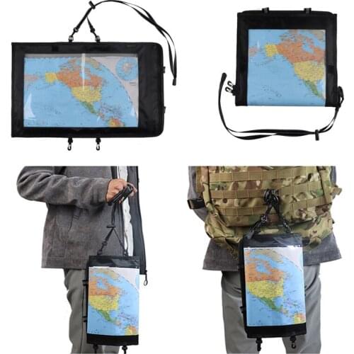 Tactical Hunting Portable Clear Camping Outdoor Waterproof Map Bag Cover Case Hiking Passport Holder Folding Storage Pouch Pack