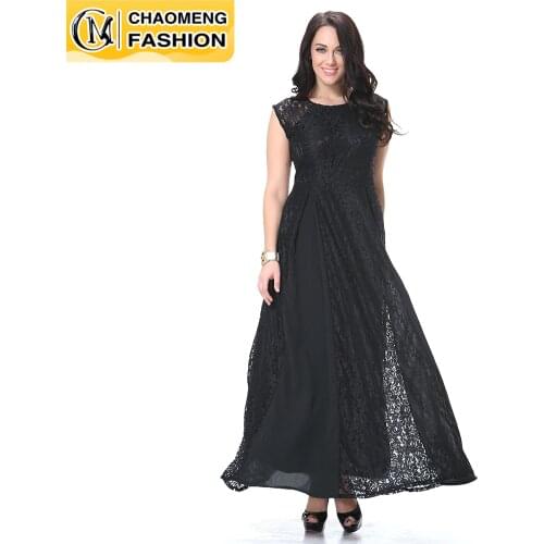 Vestido De Mujer Plus Size Lace Stitching Casual Women Maxi Dress Bohemian Clothing America Europe Africa Elegant Femme Robe