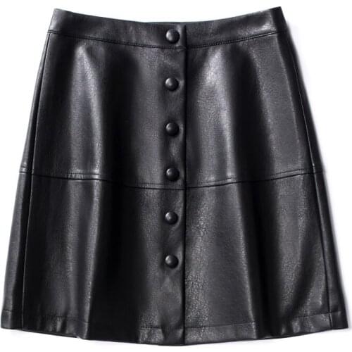 Hot 2020 Summer Women Leather OL Formal Lace Stretch High Waist Short Bodycon Skirt Zipper Skirt