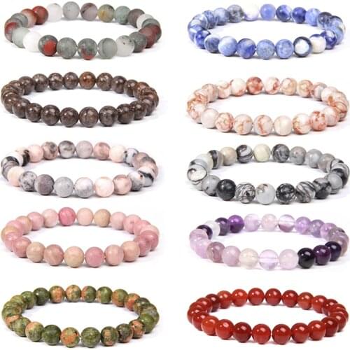 Womens Men High quality natural agates turquoises stone beads bracelet for men Unisex gem stone Bracelets jewelry dropshipping