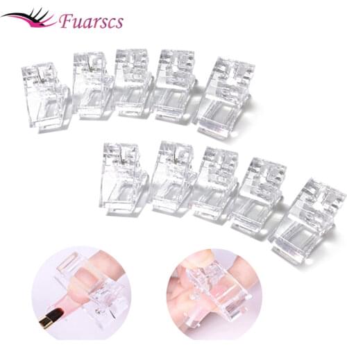5/10Pc Acrylic Nail Clip Transparent Gel Quick Building Nail Tips Clips Fingernail Extension UV LED Clamps Nail Art Builder Tool