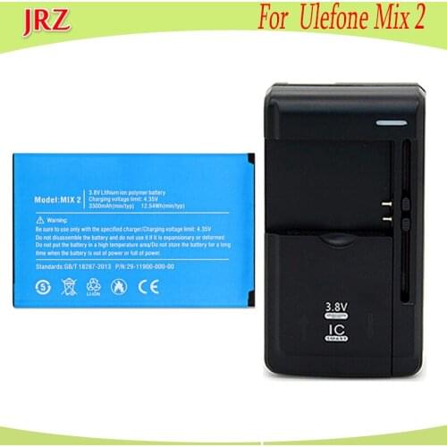 1LOT=1PC Battery+Universal Charger 3300mAh battery For Ulefone Mix 2 phone Replacement Batteries For Ulefone Mix 2