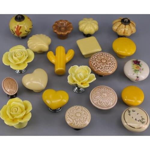 1PC Multi-model ceramic furniture knobs Creative drawer cabinet knobs dresser cupboard door pull handle