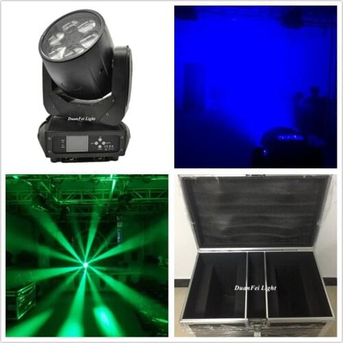 10lot/Flycase disco pro dj moving head wash 6x40w led rgbw bee eye moving head zoom floower light