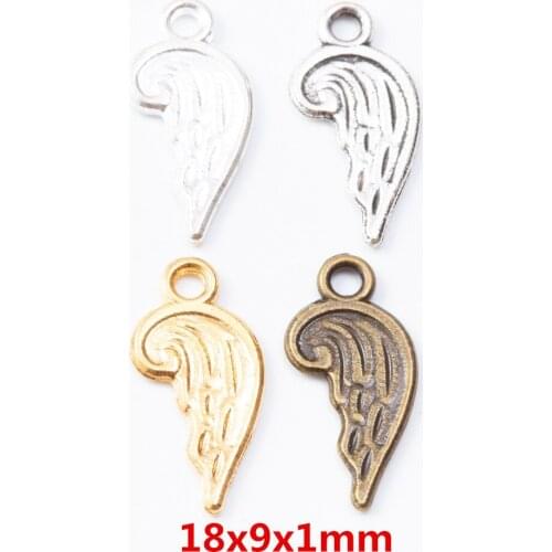 140 pieces of retro metal zinc alloy wing pendant for DIY handmade jewelry necklace making 7306