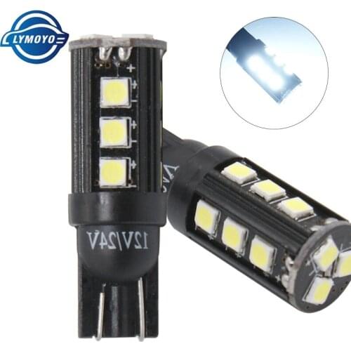 2PCS T10 W5W LED Bulb 3030 SMD 194 168 15 Led Car Turning Lights Clearance Lights License Plate lamp Side wedge White 12V 24V