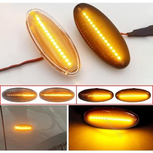 2pcs LED Dynamic Side Marker Turn Signal Light Lamp For Nissan Navara D22 NP300 1998-2005 Datsun Frontier Fiera PickUp Terrano