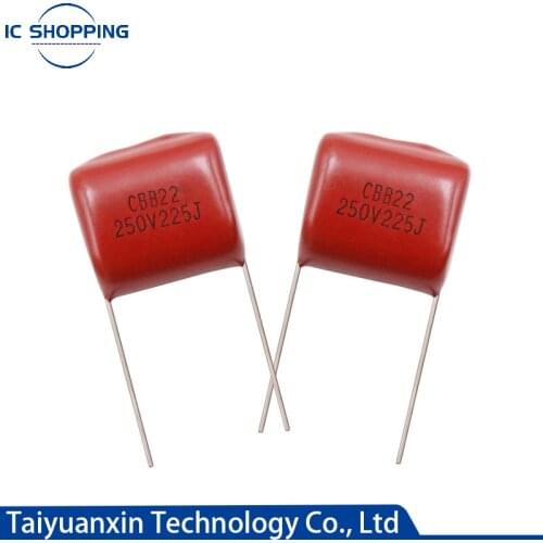 20PCS CBB22 250V225J 2.2UF P15 P20 Pitch 15MM 20MM Polypropylene film capacitor