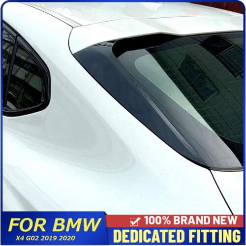 2019 2020 For BMW X4 G02 Car Rear Trunk Windshield Side Triangle Spoiler Cover Trims Stickers