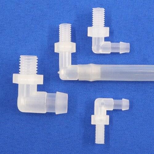 5~50pcs M6~M12 To 4~12mm Food Grade PP Plastic Pagoda Elbow Connector Aquarium Tank Fittings Garden Irrigation Water Hose Joint