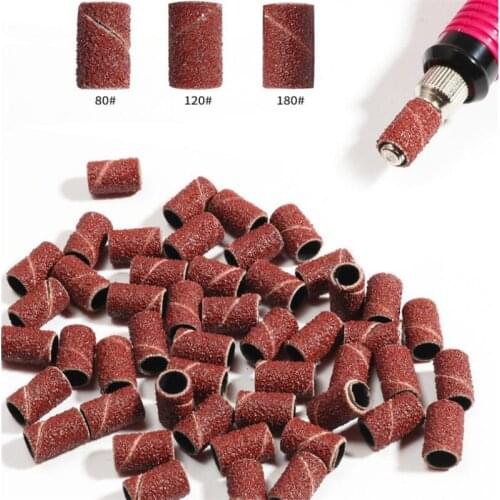 80# 120# 180# Electric Nail Machine Nail Drill Bits Nail Art Sanding Bands UV Gel Acrylic Polish Remover For Nail Accessory Tool