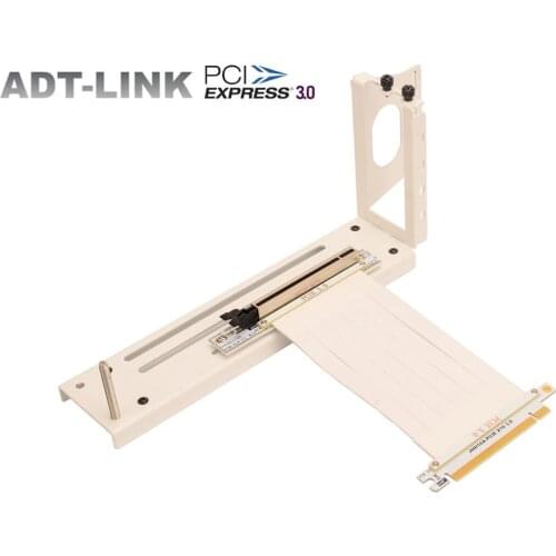 White GTX RTX GPU Graphics Card PCIE 3.0 16x To 16x Extender Cable External Built-in Vertical ATX Bracket Riser Flexible Cables